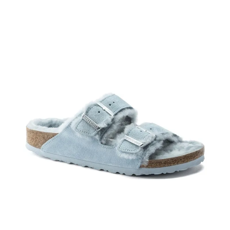 Birkenstock Fur-trim Buckle Slides-1