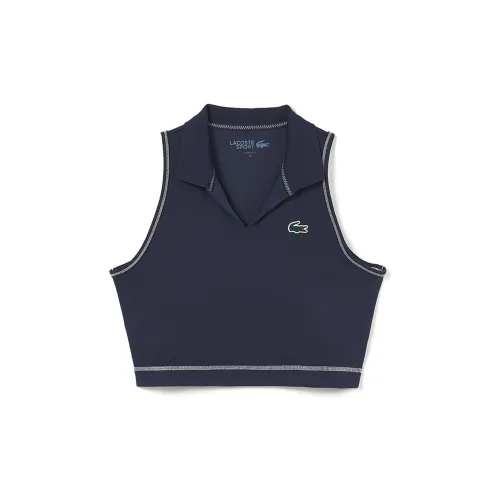 LACOSTE Sleeveless Sports Shirts Women's Navy Blue