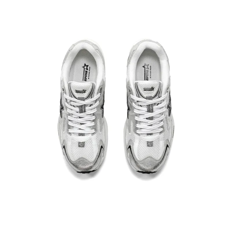 RIPSTAR Performance Running Shoes Unisex Low Top Silver/White/Black-4