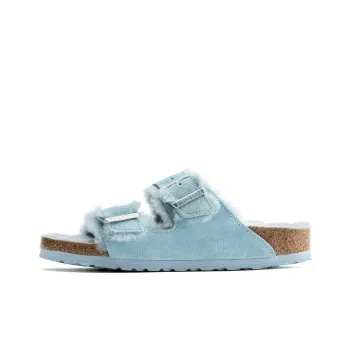 Birkenstock Slide Slippers Women's Light Blue Regular