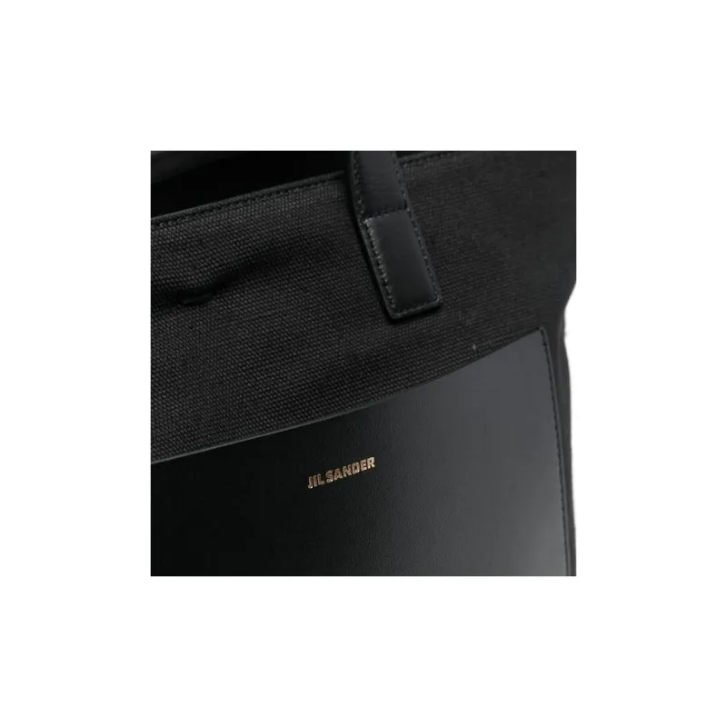 JIL SANDER Cotton With Linen Handbag Women's Black-2