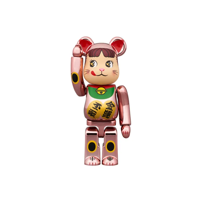 BE@RBRICK Lucky Cat Peko chan Money Luck Peach Gold-1