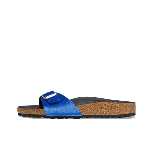 Birkenstock Slide Slippers Women's Bright Blue Narrow Fit