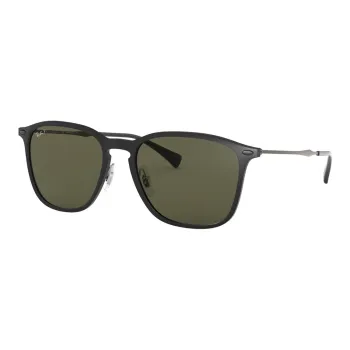 RayBan Plastic Metal Square Sunglasses Unisex Black