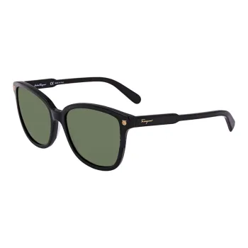 FERRAGAMO Irregular Shape Sunglasses Men's Black