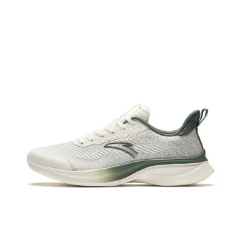 Anta Interclouds Cushioning, Lightweight, Breathable Low Top Running Shoes Men's White Green