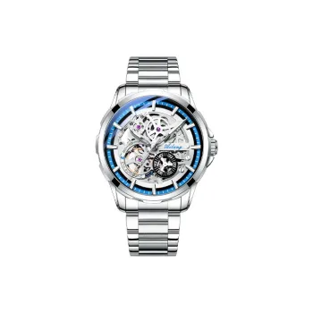 AILANG Explorer Collection Automatic Mechanical Movement Stainless Steel Watchband Watch Men's Watches Blue Dial