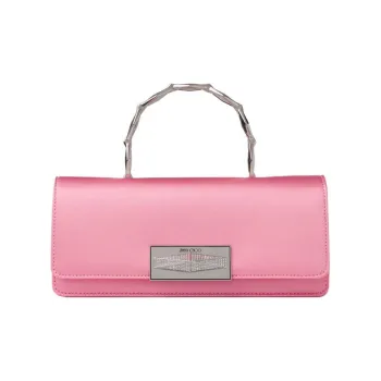Jimmy Choo Diamond Satin With Box Calfskin Baguette Bag Handbag Women's Candy Pink