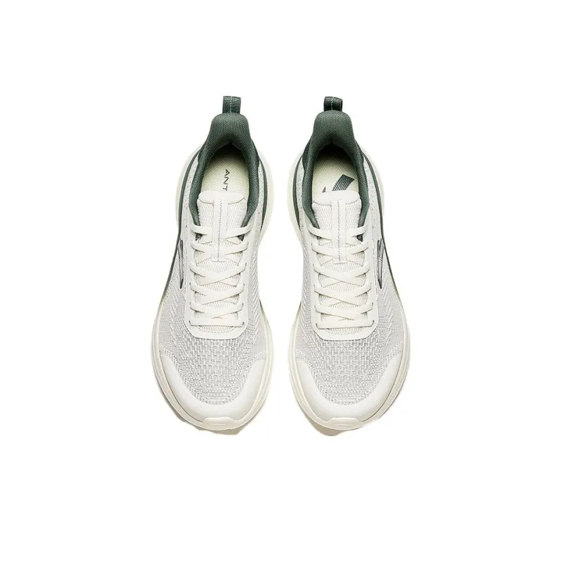 Anta Interclouds Cushioning, Lightweight, Breathable Low Top Running Shoes Men's White Green-2