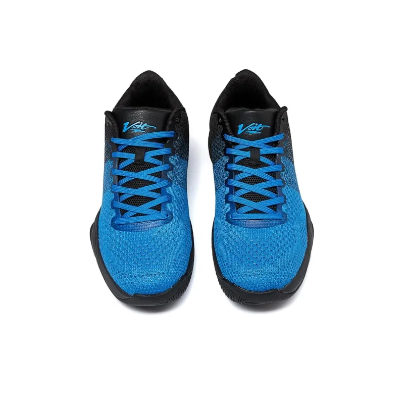 VOIT Basketball Shoes Men Low Top Black/Ice Blue-3