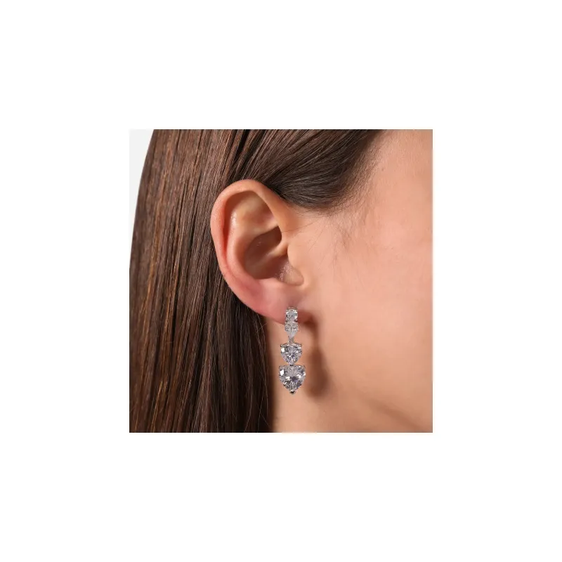 CHIARA FERRAGNI Zircon, Rhinestones, 18K Gold Plating Stud Earrings Women's Italian Luxury Silver Earrings-3