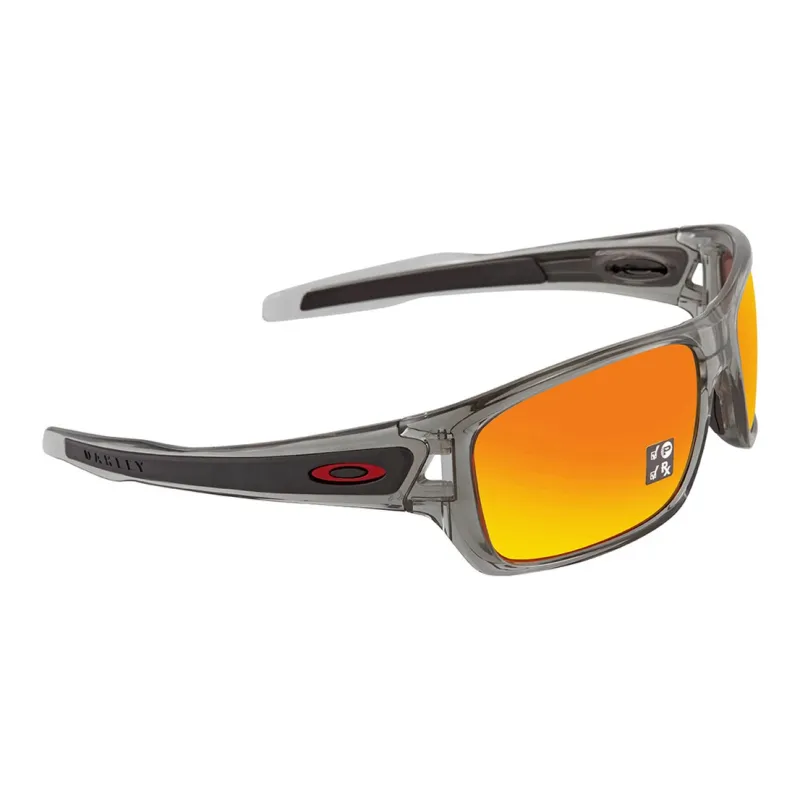 Oakley Plastic Rectangular Sunglasses Men's Gray-0