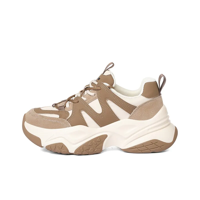 Golden Silk Rabbit Low-Top Chunky Sneakers Women's-7