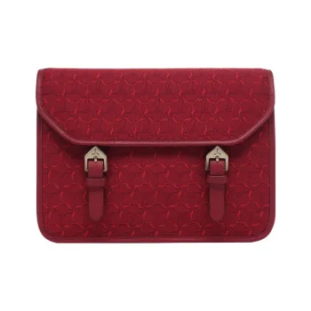 LI NING 1990 Fabric With Leather Messenger Bag Shoulder Bag Crossbody Bag Regular Unisex Red