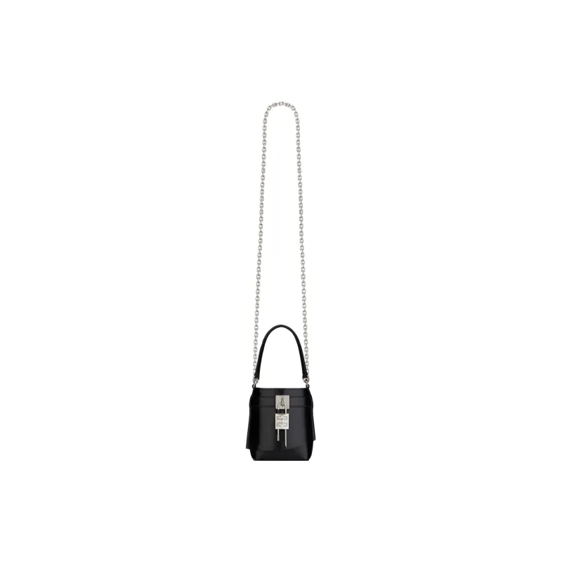 Givenchy Shark Lock Calfskin Bucket Bag Handbag Extra Mini Women's Black-1