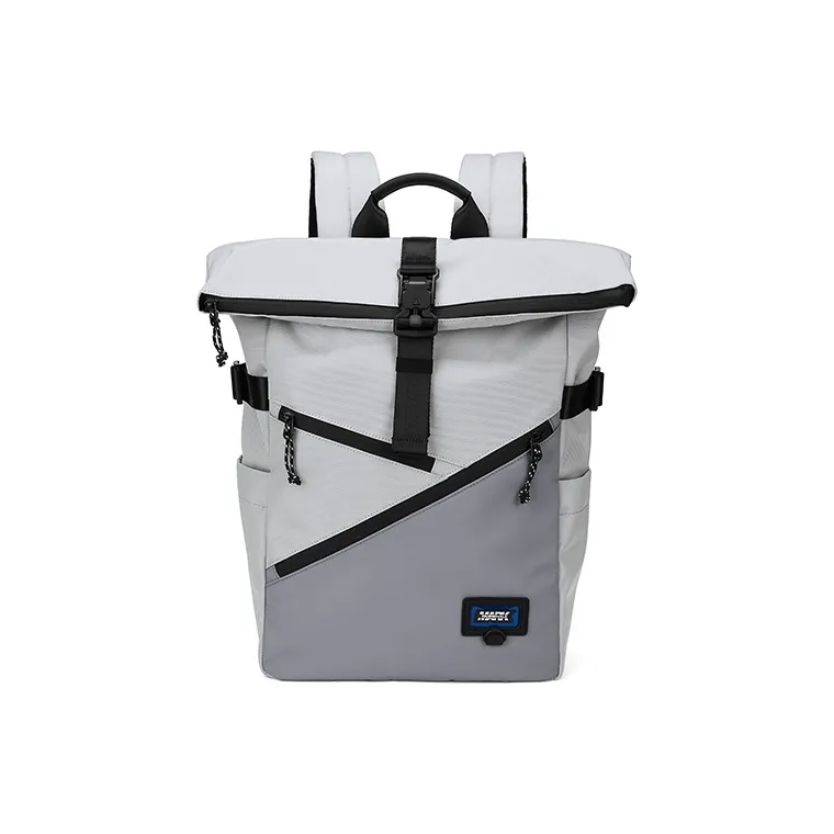 FAIRWHALE Fabric Backpack Laptop Bag Travel Backpack Large Size Men's Glacier Gray/Black-1