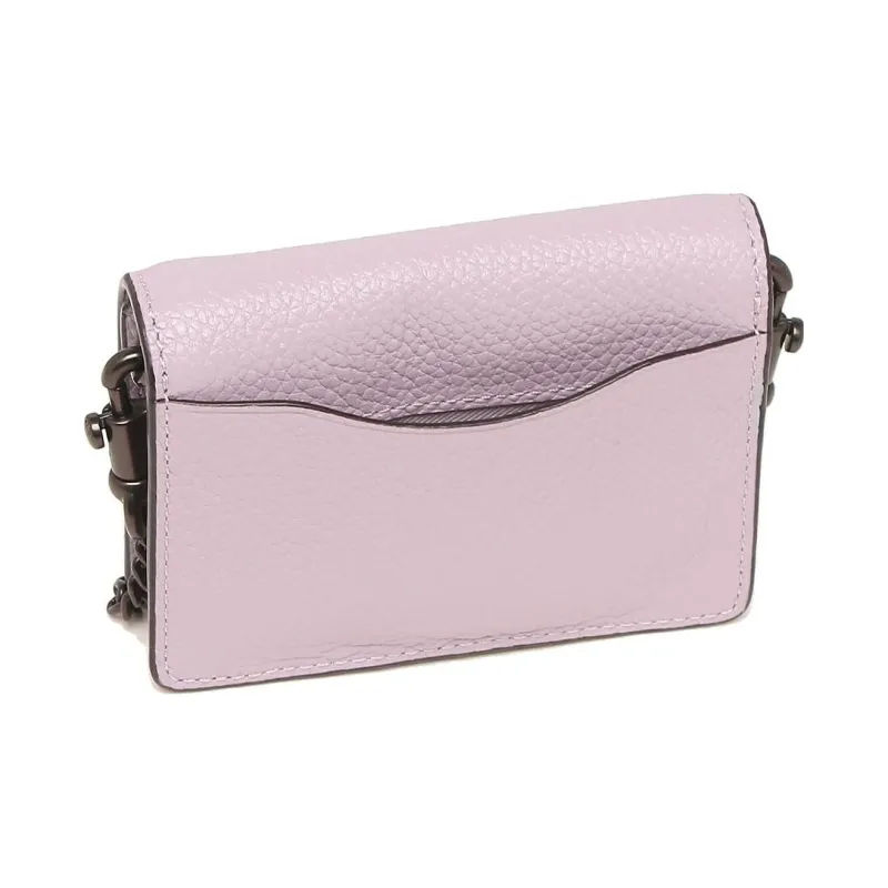 COACH Cow Leather Chain Bag, Crossbody Bag, Card Holder, Coin Purse Mini Women's Taro Purple-2