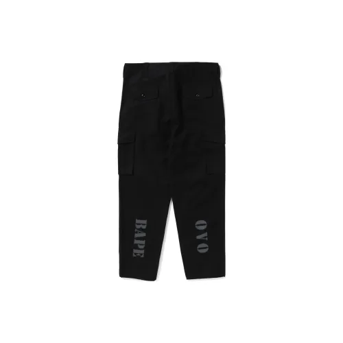 A BATHING APE Bape X OVO Casual Pants Unisex Black