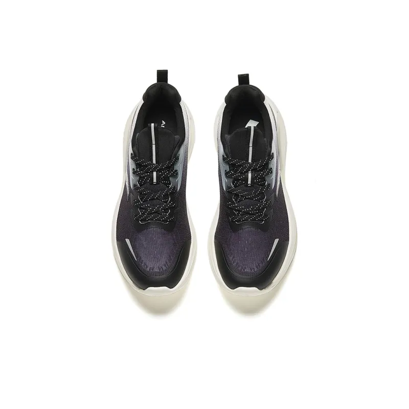 Anta Lingyun 4 Cushioning Wear Resistant Low Top Running Shoes Women's Black White-2