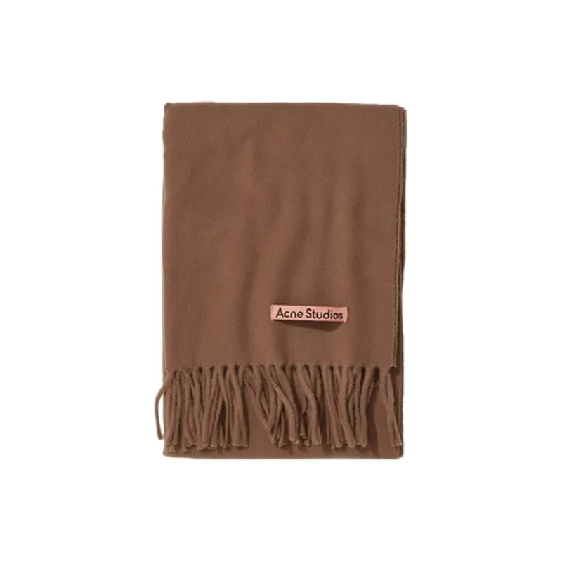 Acne Studios Knit Scarves Unisex Brown-2