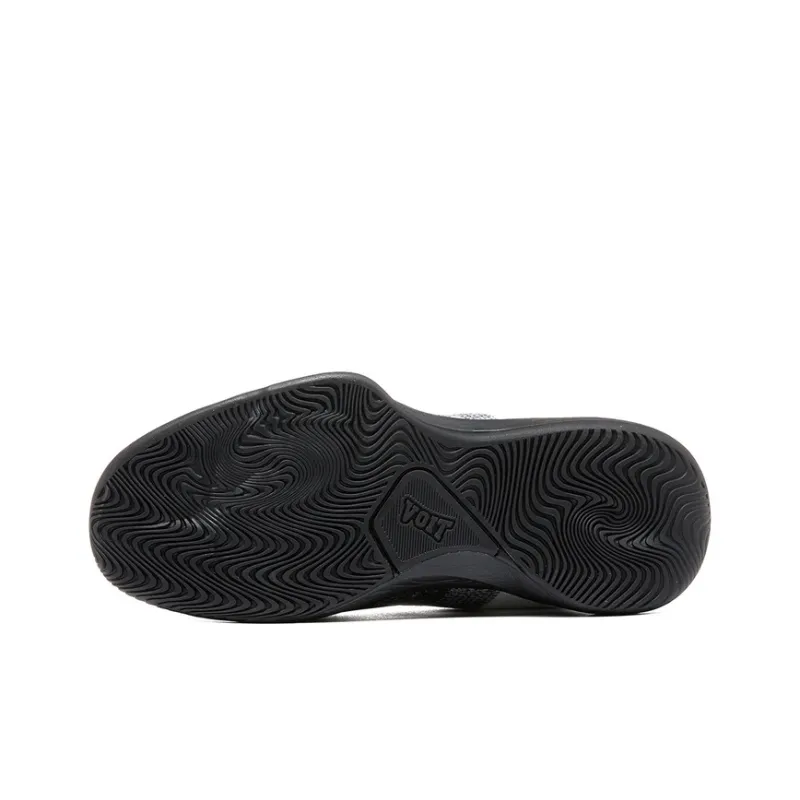 VOIT Basketball Shoes Men Low Top Black/Ice White-5