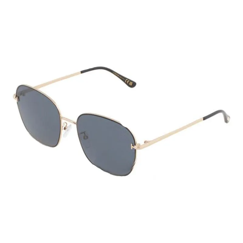 TOM FORD Metal Square Sunglasses Unisex Gold-2