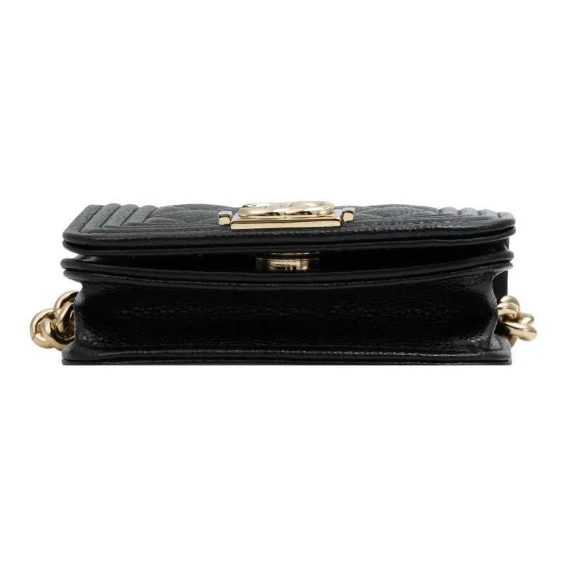CHANEL LEBOY Grained Calfskin Shoulder Bag, Crossbody Bag, Fanny Pack Women's Black-3