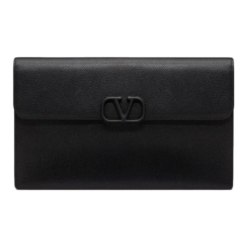 Valentino VSLING Calfskin Clutch Tubas Women's Black-0