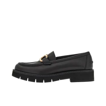 FERRAGAMO Gancini plaque Leather Loafers