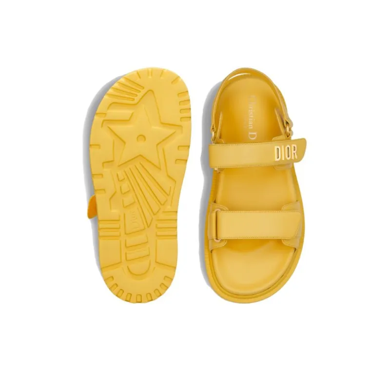 DIOR DiorAct Beach Sandals Women's Yellow-3