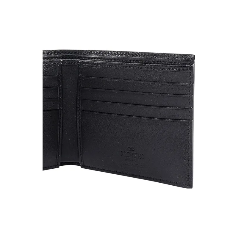 Valentino Leather Wallet Men's Black-4