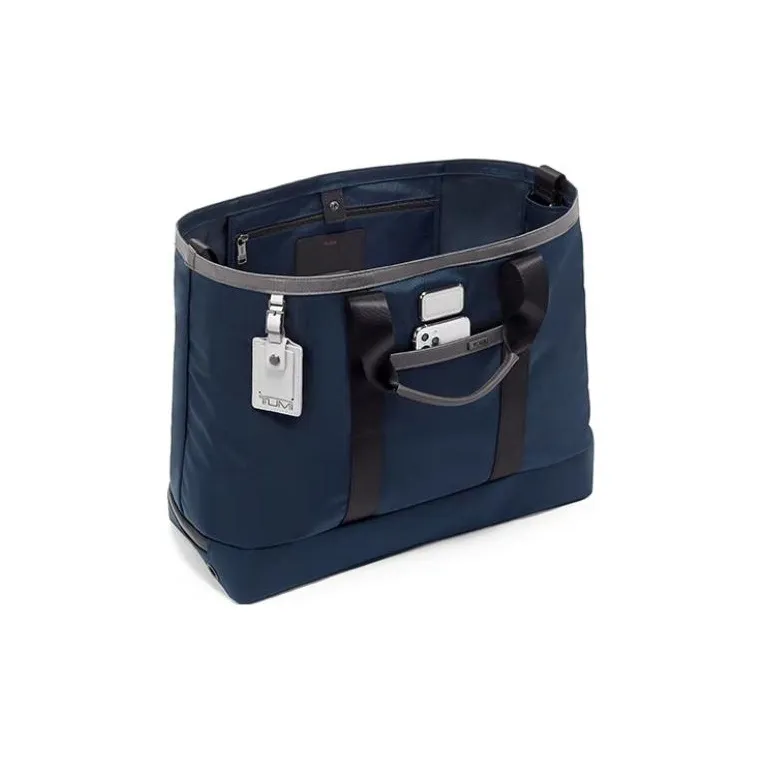 TUMI Alpha 3 Elastic Nylon Tote Bag Shopping Bag Shoulder Bag Crossbody Bag Handbag Medium Size Men's Marine Blue-1
