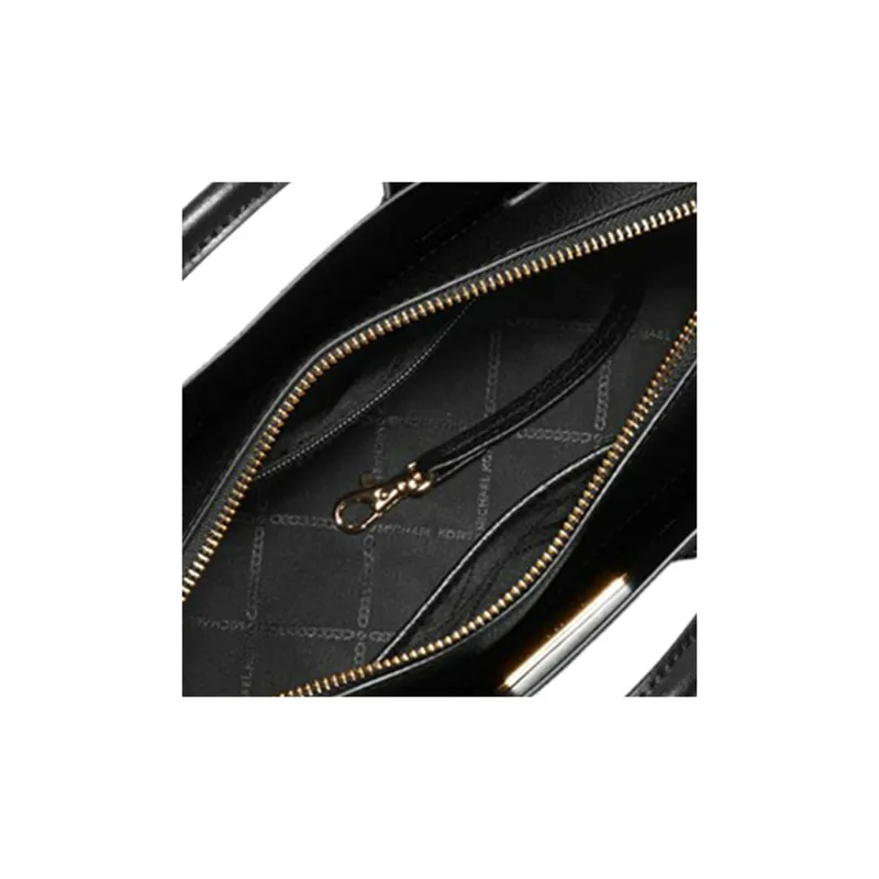 MICHAEL KORS Mercer Cow Leather Crossbody Bag, Shoulder Bag, Handbag Trumpets Women's Black Brown Multicolor Monogram-4