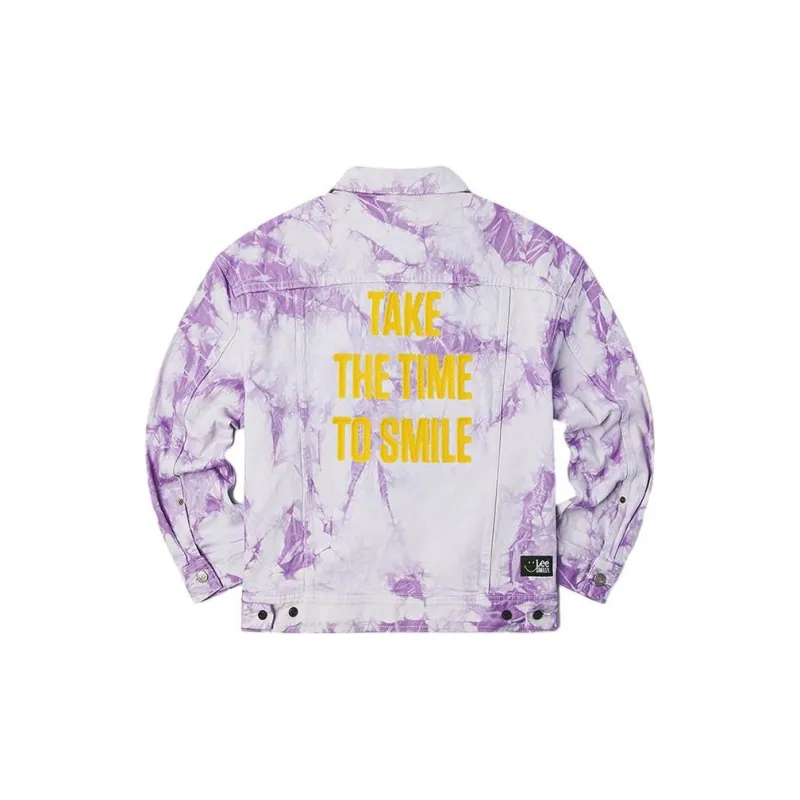 Lee x SMILEY Denim Jacket Women's Purple Pink-1