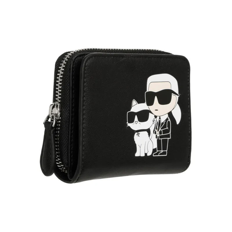KARL LAGERFELD Leather Wallet Women's Black-1