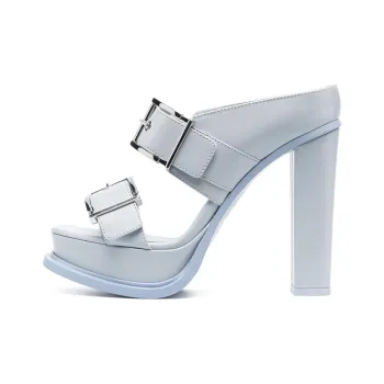 Alexander McQueen Double Buckled Platform Sandals Women's