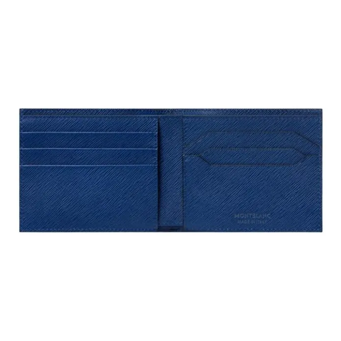 MONTBLANC Cow Leather Wallet Men's Indigo Blue-1