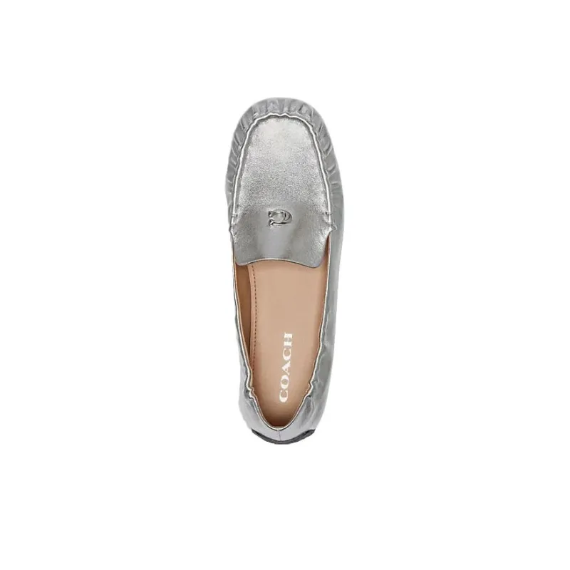 COACH Ronnie Metallic Leather Loafers-3