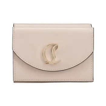 CL LUBOTING Calfskin Wallet Women's Beige
