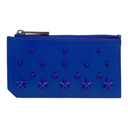 Jimmy Choo Calfskin Wallets Card Holders Men's Blue
