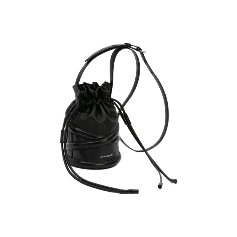 Alexander McQueen Cow Leather Handbag Shoulder Bags Women's Black-2