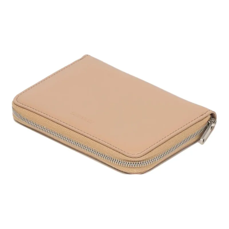 JIL SANDER Leather Wallet Women's Peach Pink-4
