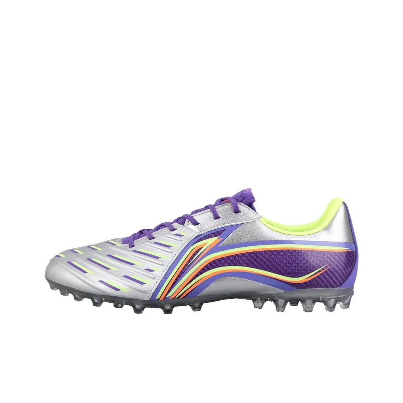 LiNing Jin MG Rubber Short Studs Artificial Ground Soccer Shoes Men's Purple-0