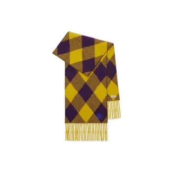 Burberry Knit Scarves Unisex Yellow