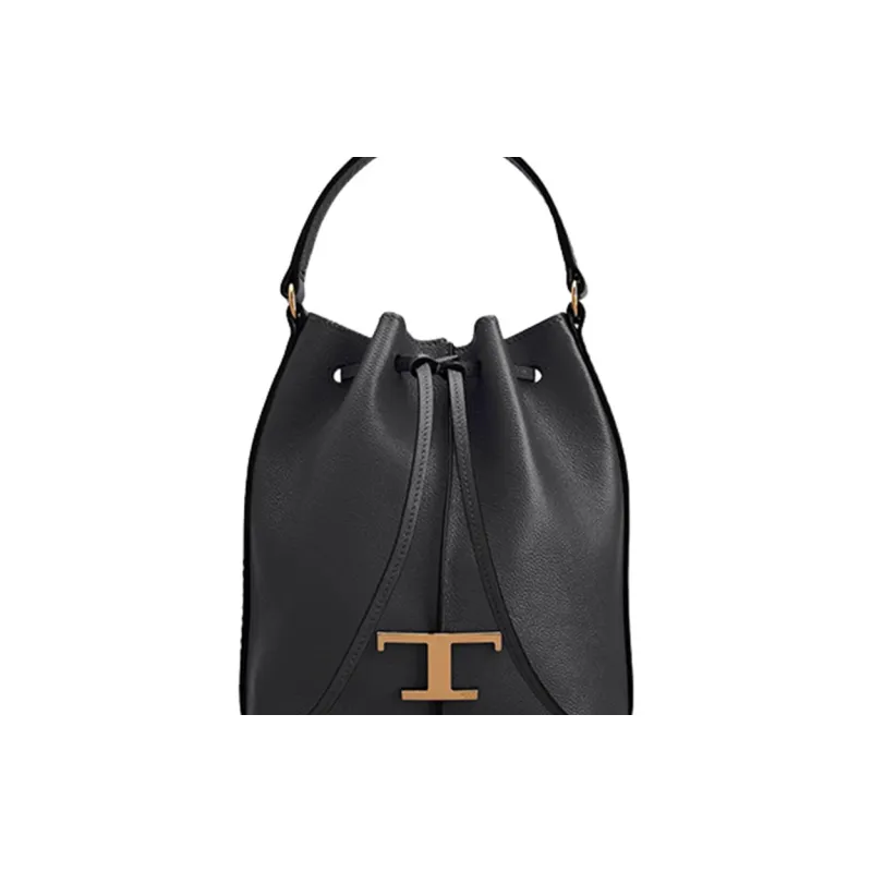 TOD'S Logo Charm Drawstring Bucket Bag-5