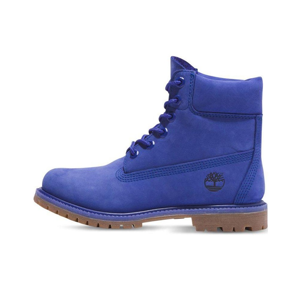 Timberland Women s 50th Anniversary Edition 6 Inch Waterproof Boots in Bright Blue Nubuck