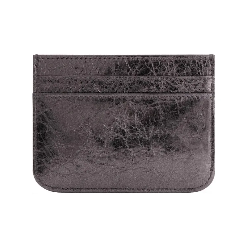 Balenciaga Logo Plaque Metallic Card Case-1