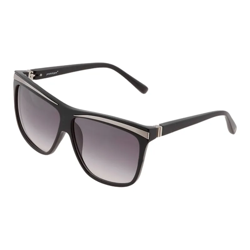 Yohji Yamamoto Acetate Irregular Shape Sunglasses Women's Black-3