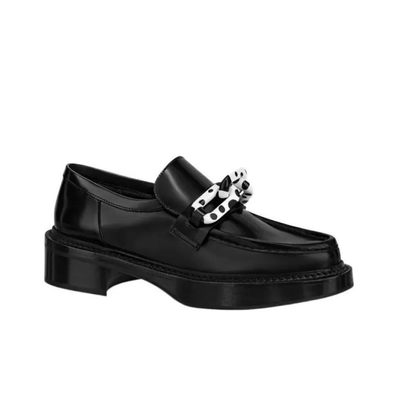 LOUIS VUITTON X Yk Academy Loafers 'Black With White' Women's-1