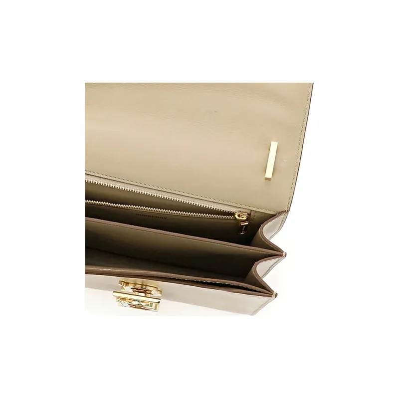 Burberry Leather TB Bag Crossbody Shoulder Bag Regular Women's Light Brown-3